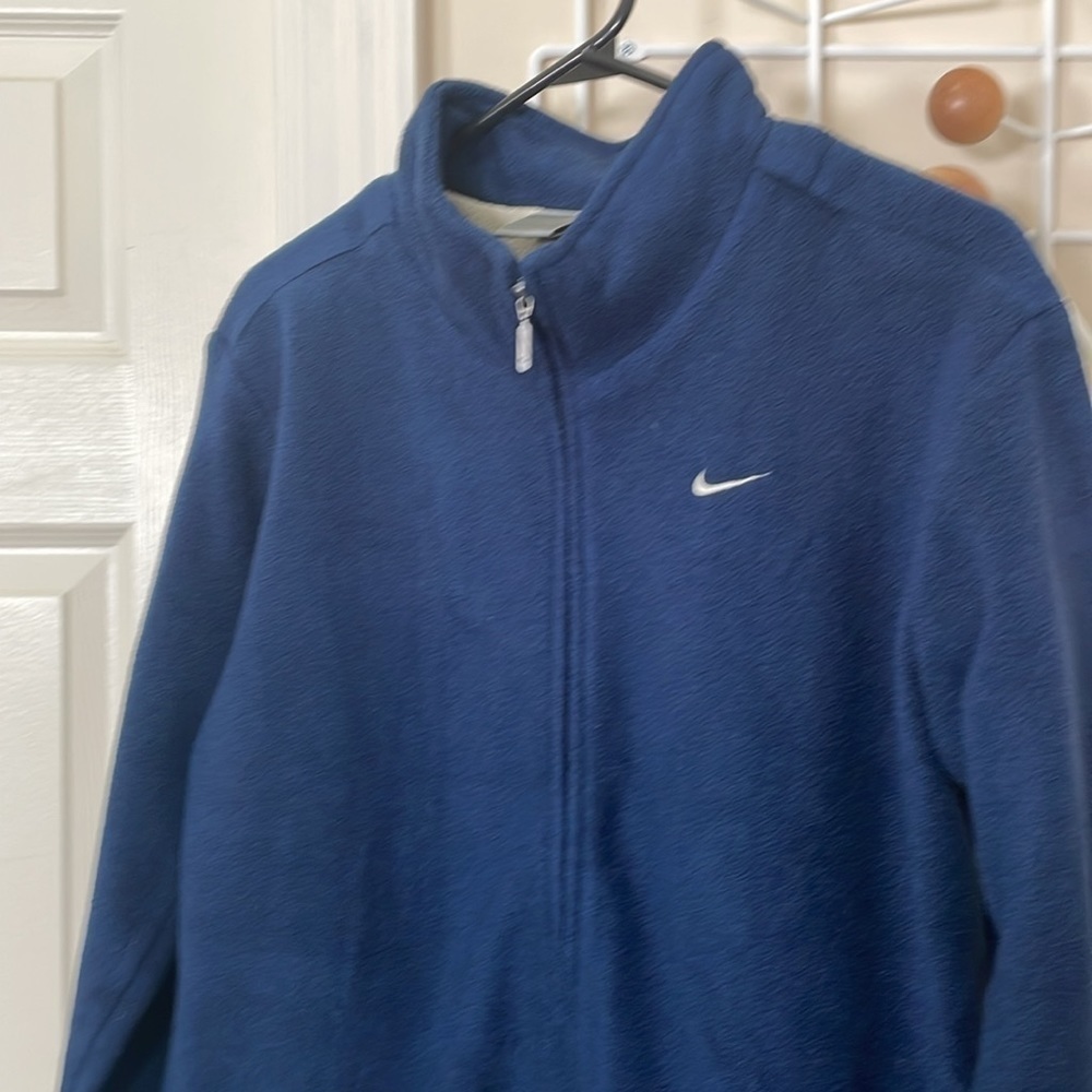 Nike - Vintage 90s Athletic Zip Up Jacket Shirt - Blue - M